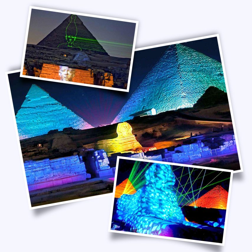 Лазерное и звуковое шоу на пирамидах в Гизе